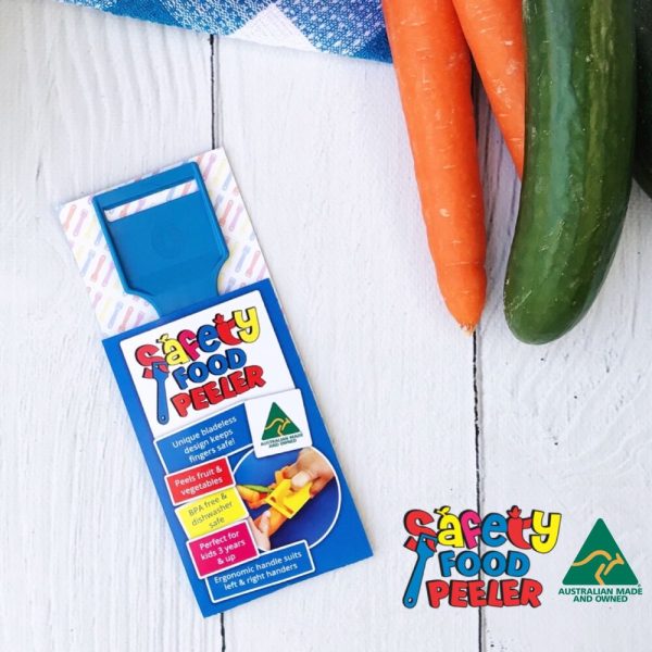 safety food peeler single pack blue